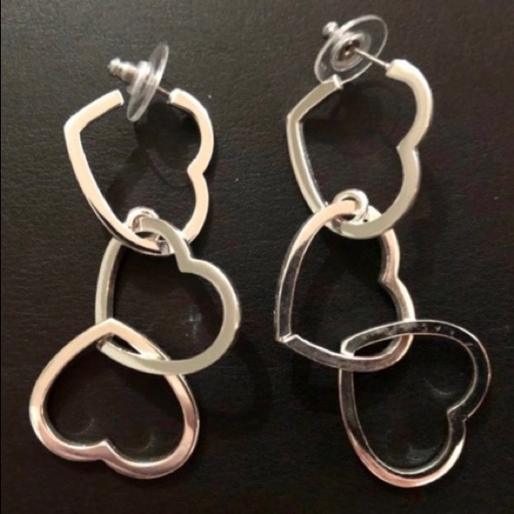 Triple Heart Earrings